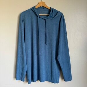 Anetik Premium Performance Mens L Blue Sun Hoodie UPF 30+ VINT UV L Long Sleeve